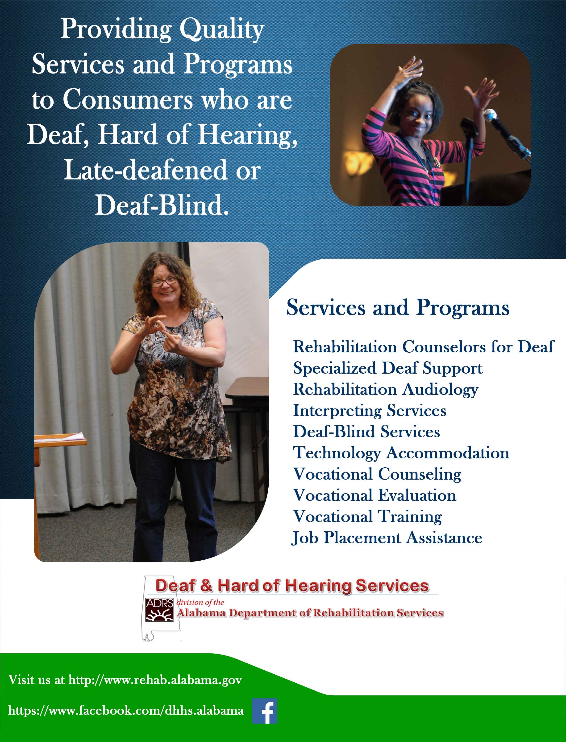 Full Page AD for Deaf & Hard of Hearing Service @ ADRS
